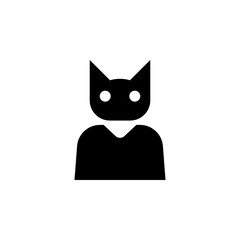 Black cat silhouette icon.