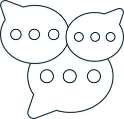 Discourse icon. Monochrome simple sign from speech collection. Discourse icon for logo, templates, web design and infographics.