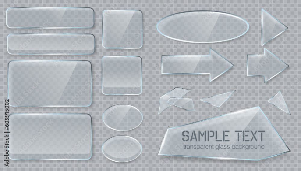 Wall mural vector glass design elements for game and web