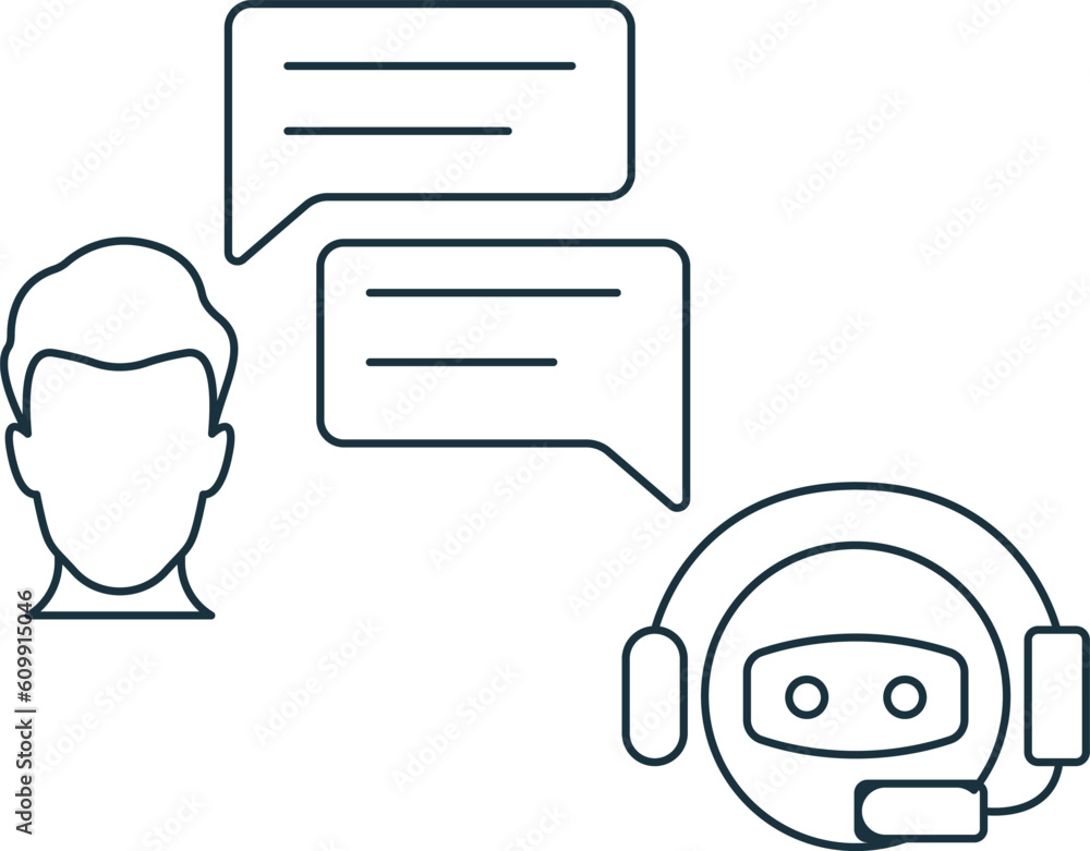 Poster chat bot icon. monochrome simple sign from speech collection. chat bot icon for logo, templates, web
