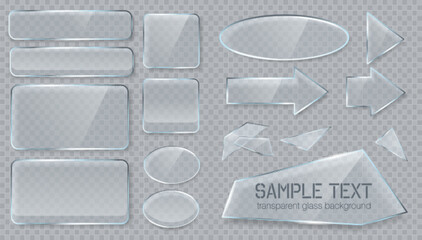 Vector glass design elements for game and web
