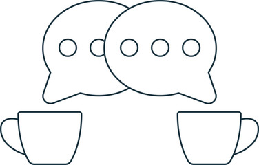 Conversation icon. Monochrome simple sign from speech collection. Group talk icon for logo, templates, web design and infographics.