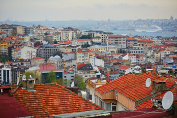 Scenic view of Uskudar district on the Asian side of Istanbul, Turkey