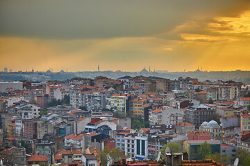 Scenic view of Uskudar district on the Asian side of Istanbul, Turkey