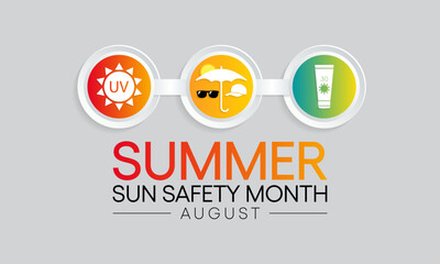 Summer sun safety month is observed every year in August, celebrated to aware about some of the damaging effects of ultraviolet (UV) exposure, and tips to help protect people during the summer months.