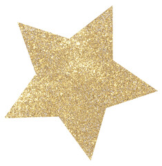 Christmas gold glitter stars. Christmas decoration stars.