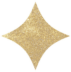 Christmas gold glitter stars. Christmas decoration stars.