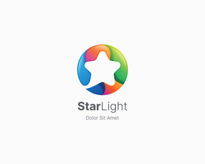 Star light with colorful gradient logo