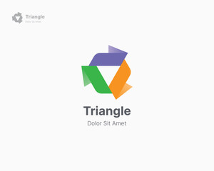 Triangle colorful vector logo template