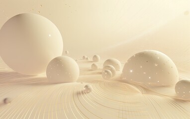 Planet in space in shiny texture. Generative AI.