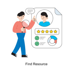 Find Resource Flat Style Design Vector illustration. Stock illustration
