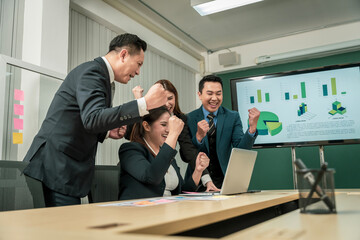 Modern Asian businessman with high confidence Committed to working together as a harmonious team...