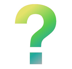 ? - question mark - font symbol - green color - no background - png file - with a transparent background for designer use. Isolated from the front. ideal for website, email, presentation, advertis	

