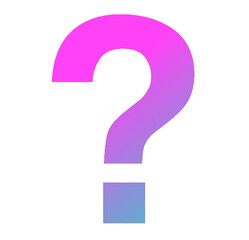 ? - question mark - font symbol - pink color - no background - png file - with a transparent background for designer use. Isolated from the front. ideal for website, email, presentation, advertis	
