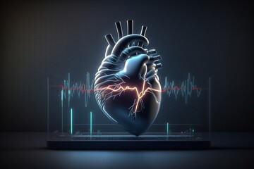 Stay connected with Pulse – the heartbeat of the web, ecg background, Generative ai