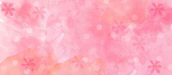 Obraz premium Background pink. Beautiful illustration Pink card soft loveandWatercolorpeperpink. Luxury copy space art design. Pastel colour vintage style.and beauty sweet nature soft light minimalist natural.