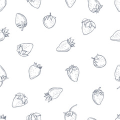 Strawberries. Vector  pattern.