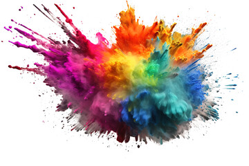 Fototapeta na wymiar explosion powder with different colors splash