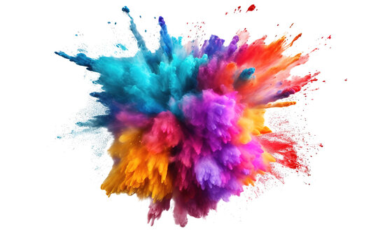 explosion powder with different colors splash