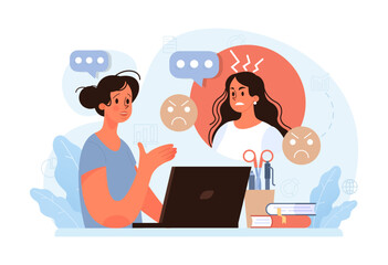 Condemnation. Public censure or judgement. Upset victim being