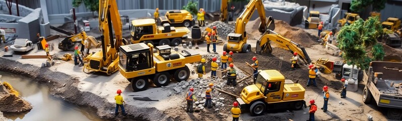 Tilt-shift Construction Building Site