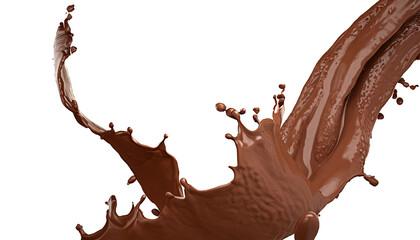Chocolate Splash with Podium Mockup Background, 3D Rendering for Milk Product Display, design elements, creative projects, food photography, product display, product presentation,Product Advertising. 