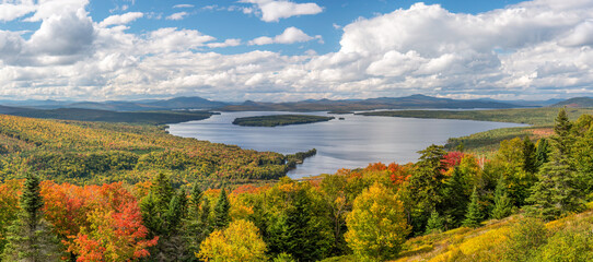 Autumn colors from the Height of Land overlook on the Rangeley Lakes Scenic Byway - Maine
