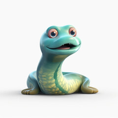 Fototapeta premium Cute 3D Eel