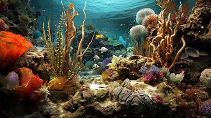 Abundant marine biodiversity background