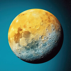 Naklejka premium Moon with isolated background,created with generative ai tecnology.