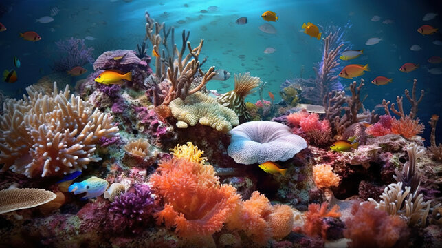 Abundant marine biodiversity background