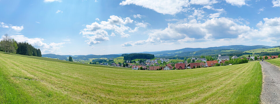 Panoramaaufnahme, Blick auf Breitnau - Hochschwarzwald