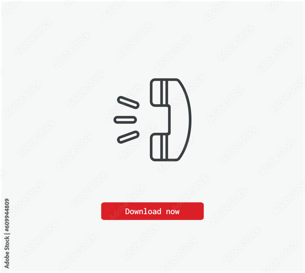Poster phone handle vector icon. symbol in line art style for design, presentation, website or mobile apps 