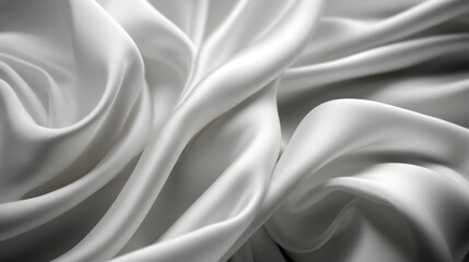 Plakat white silk fabric background