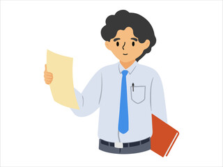 Lecturer character wearing uniform
