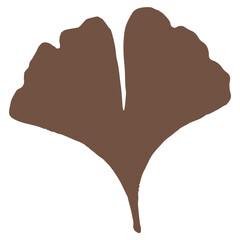 leaf silhouette shape ginko maple 
