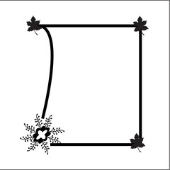 frame with flowers