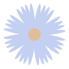 Retro vector illustration of geometric flowers. Abstract flowers flat simple style