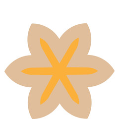 Retro vector illustration of geometric flowers. Abstract flowers flat simple style