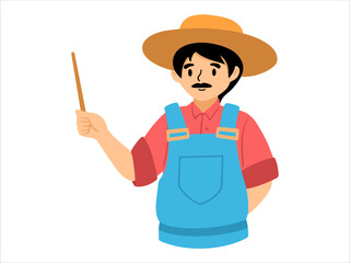 character people Farmer wearing uniform
