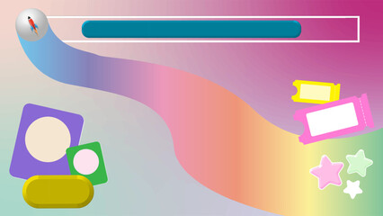 Abstract rainbow  fantasy futuristic. Colorful element background.