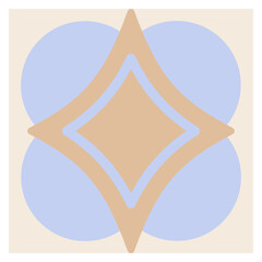 Bauhaus geometric mosaic vector illustration. abstract background, design element. simple aesthetic retro design