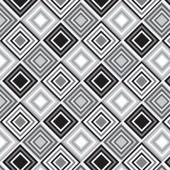 mosaic rhombuses black and white pattern