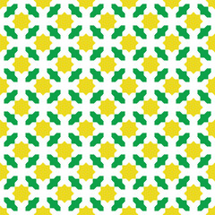 Fototapeta na wymiar Seamless arabic geometric ornament in green, yellow colors.