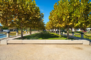 Popular Waterfront Park along the bay in Charleston, South Carolina