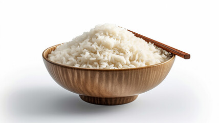 A plate of hot delicious cooked rice, ready to eat