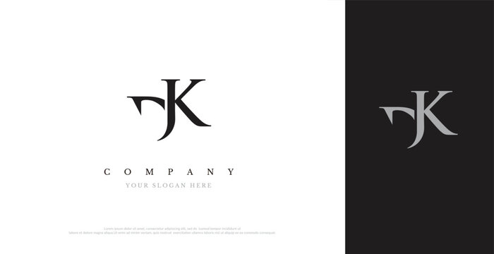 Initial DK Logo Design Vector 