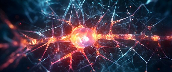 background with space neuron cells