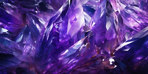 Mysterious purple crystal abstract