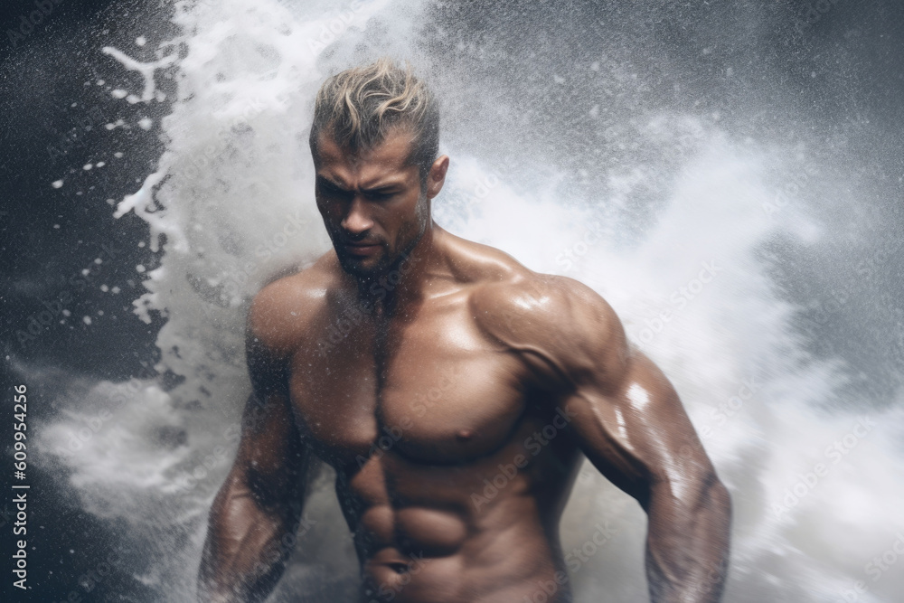 Poster sublime swells like the tide of an endless ocean.. ai generation